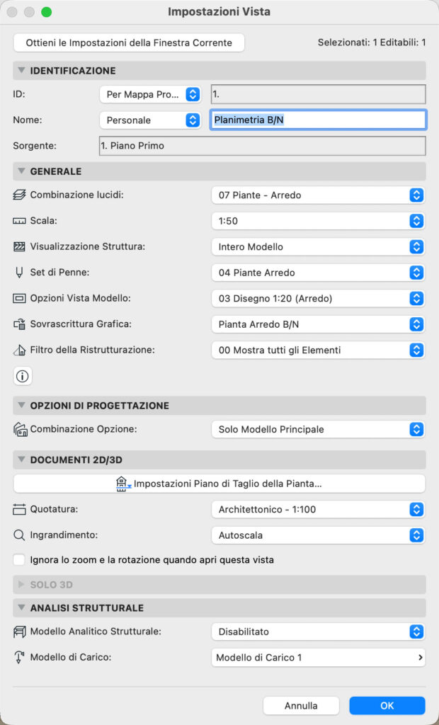 Vista del modello Archicad